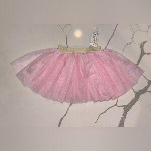 Sweet Wink Skirt with Gold Waistband, Pink with Gold Dots Tulle NWT 12-24 months
